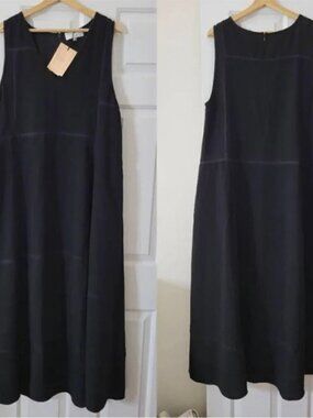 Classic Black Sleeveless A-Line Dress